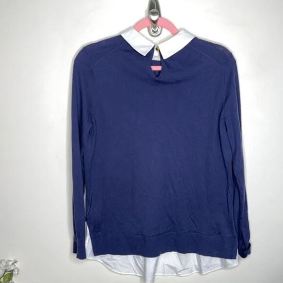 TED BAKER Toriey Embroidered Jumper Sweater Navy Blue Floral Sz S {G9} - Picture 4 of 6